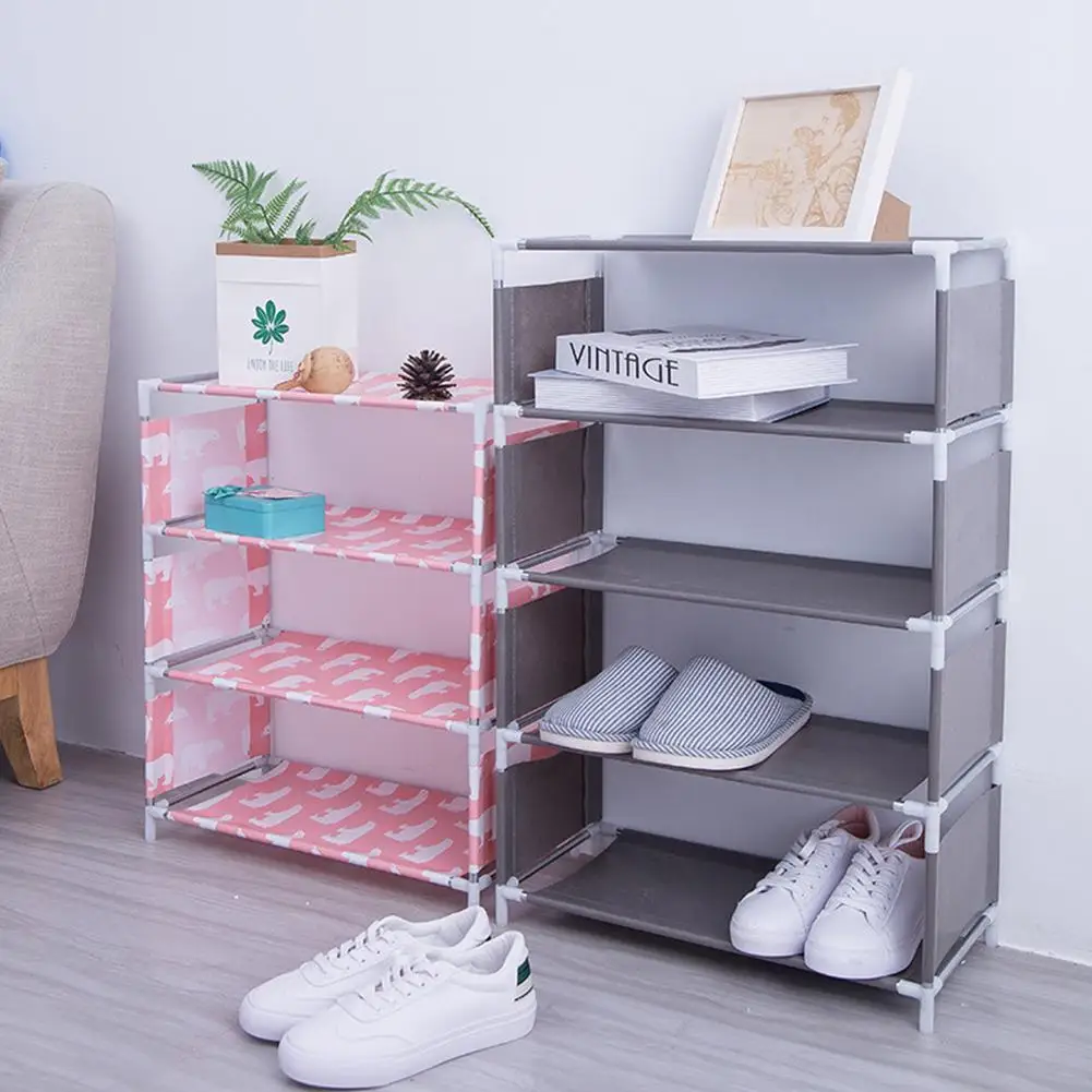 

Home Use Shoe Storage Rack Modern Multilayer Non-woven Shoe Rack Organizer Shoebox Space Saving for Living Room Bedroom 1 Pcs