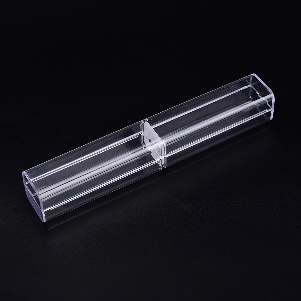

1Pc Crystal Acrylic Microblading pen Box caneta microblading tebori display and storage box brow manual tattoo supplies