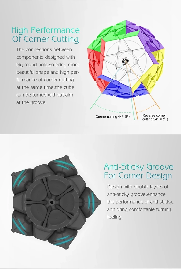 Magnético com Adesivos de Velocidade sem Adesivos Quebra-cabeça de Brinquedos Yuhu-cubo yj 3 Cubos mágicos