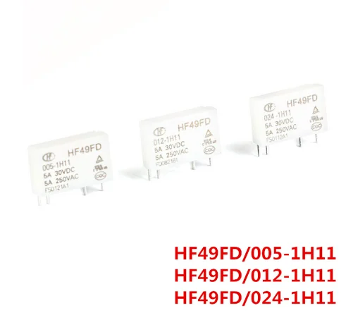 Лидер продаж реле 12V HF49FD-005-1H12 005-1H12 HF49FD DC5V 1H12 4PIN 5A реле 5В реле 12V 24V
