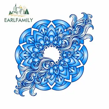 

EARLFAMILY 13cm x 12.3cm for Sea Wave Mandala Fine Decal Vinyl Car Sticker Waterproof Car Styling Graffiti Stickers