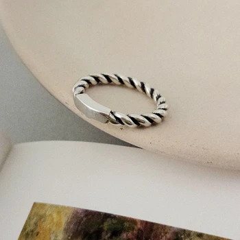 

Real 925 Sterling Silver Rings For Women Gothic Bague Vintage Femme Argent 925 Ring Matching Accessories Jewelry Christmas Gift