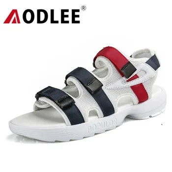 

Men Sandals Fashion Beach Slippers Men Breathable Soft Casual Sandals Comfort Non-slip Male Slide-sandals Dropshipping AODLEE