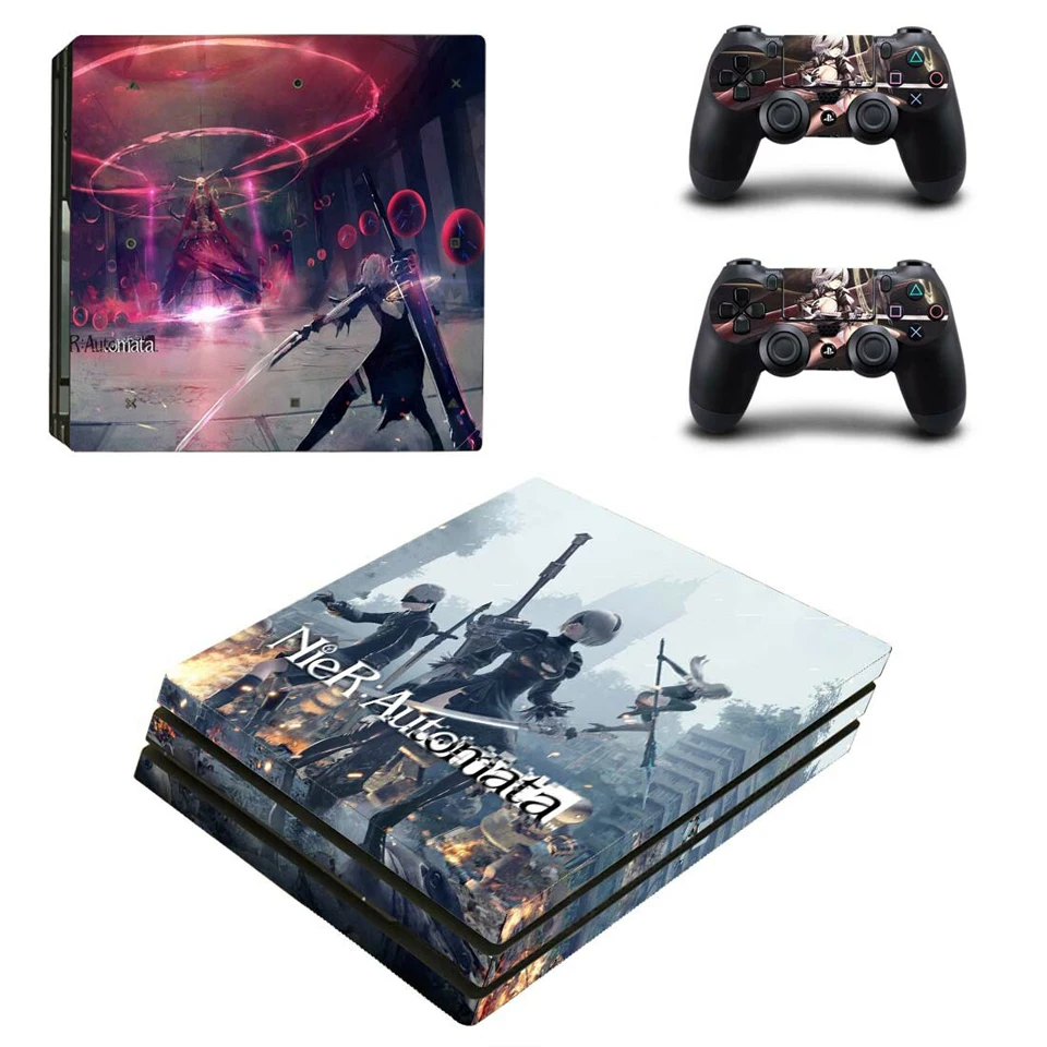 Защитный набор для кожи для PS4 Pro консоль и два контроллера виниловая наклейка крышка для Playstation 4 Pro-NieR: Automata наклейки