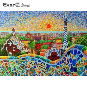 

EverShine 5D Diamond Painting Full Drill Square Landscape Picture Of Rhinestones Diamond Embroidery Full Set Cross Stitch Art