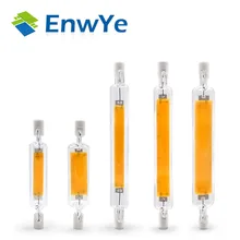 EnwYe COB R7S Светодиодный лампа стеклянная трубка сменная галогеновой лампы прожектор 3 Вт 5 Вт 8 Вт 10 Вт R7S 78 R7S 118 переменного тока 220V 240V