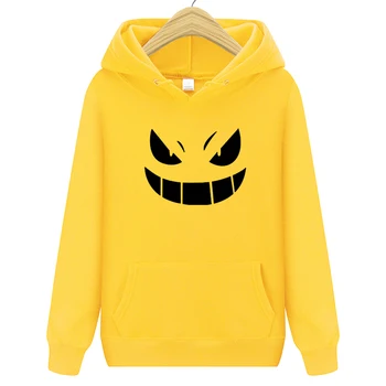 

2020 Men's New Arrival Brand Hoodies Printed Pokemon Go Pocket Monster Gengar Pullover Hoodie Sweatshirts Casual Fitness Hoody