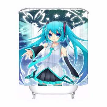 

Custom Hatsune.Miku.full@01 Bathroom Acceptable Shower Curtain Polyester Fabric Bathroom Curtain #180320-01-158