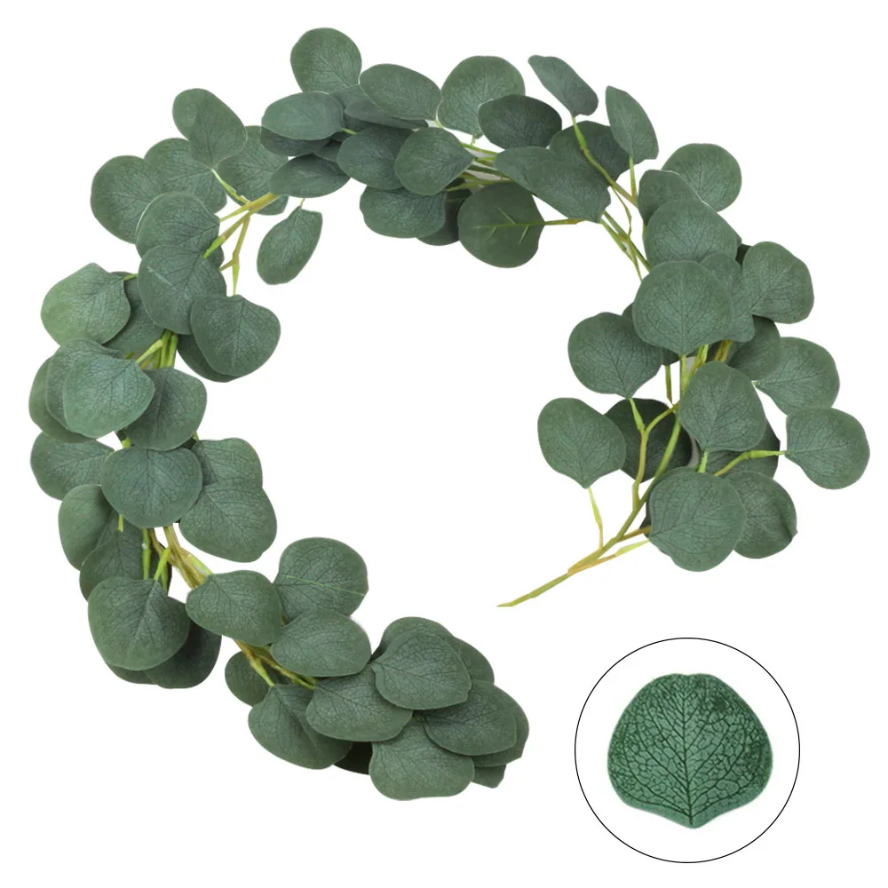 

Creative Artificial Green Plants Ivy Wreath Artificial Eucalyptus Vines Rattan Wall Decor Vertical Garden Wedding Decoration