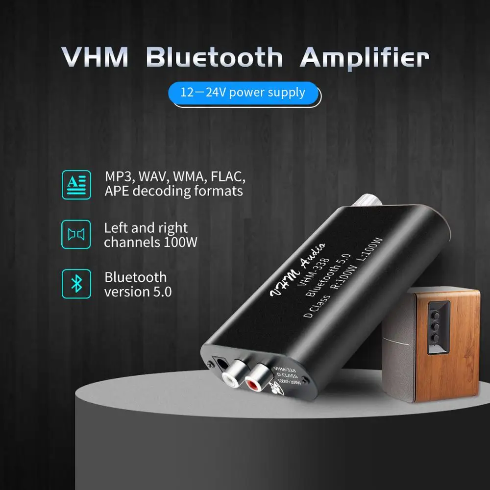 VHM338 Мини Bluetooth 5,0 цифровой усилитель Hifi стерео беспроводной аудио приемник усилитель мощности 100 Вт + 100 Вт Автомобильные звуковые усилители|Усилители мощности|   | АлиЭкспресс