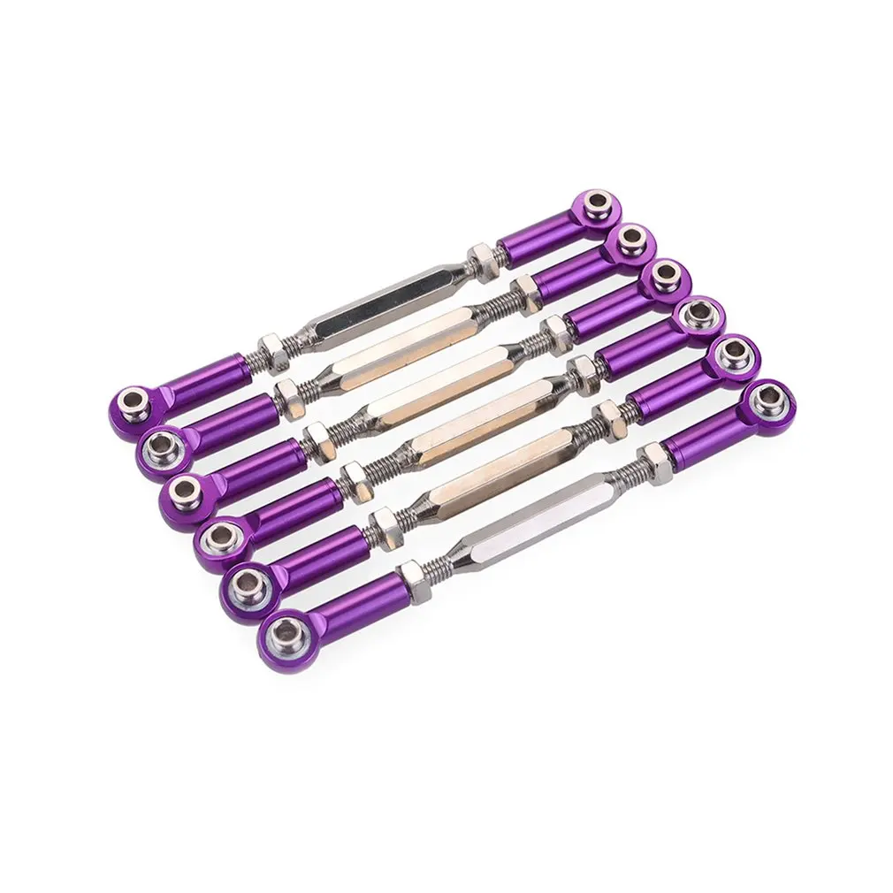 

6Pcs Aluminum Turnbuckle Rod Linkage For RC 1/10 Redcat Traxxas EPX HSP ZD Racing HPI Monster Truck Buggy Truggy Upgrade Parts