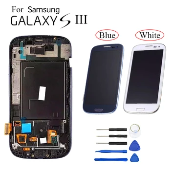 

Super AMOLED For Samsung S3 I9300 LCD Display Touch Screen Digitizer Assembly with frame For Samsung S3 I9300 LCD Display