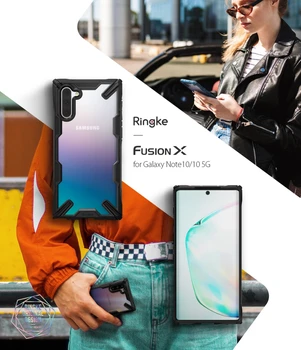 

Ringke Fusion X for Galaxy Note 10 Case Shock Absorption Transparent Hard PC Back Soft TPU for Galaxy Note 10 5G Plus Cover