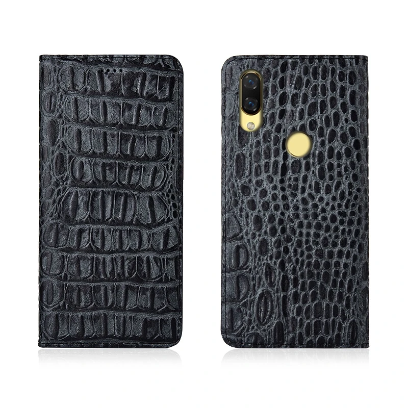 

Crocodile Back Pattern Genuine Real Leather Magnetic Flip Phone Bag For Huawei Nova 3/Nova 3i/Huawei Nova 3e Phone Case Coque