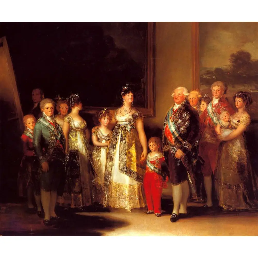 21 ручная роспись Francisco de Goya художественные работы учительниц колледжа-Чарльза IV