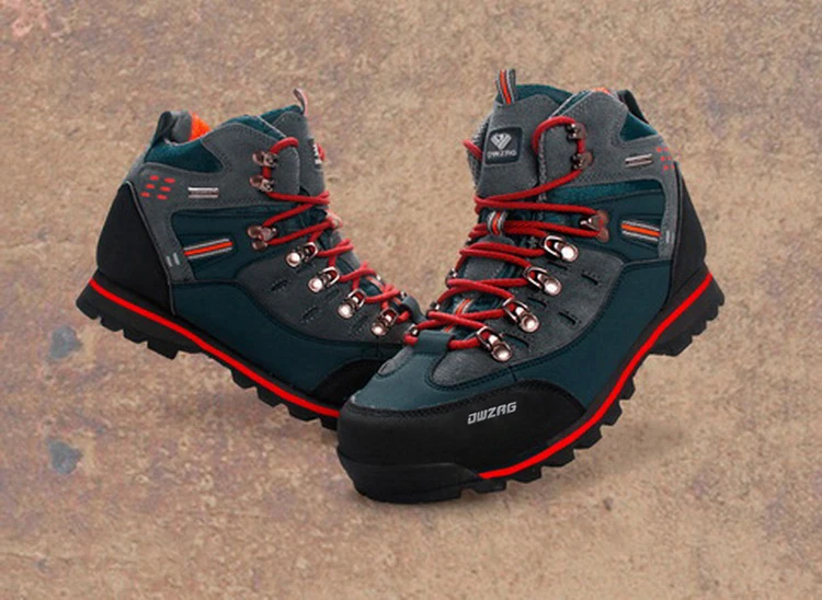 Походная обувь из натуральной кожи, мужские кроссовки, водонепроницаемые треккинговые ботинки, походная обувь для альпинизма, прогулочная обувь размера плюс 46, походные ботинки