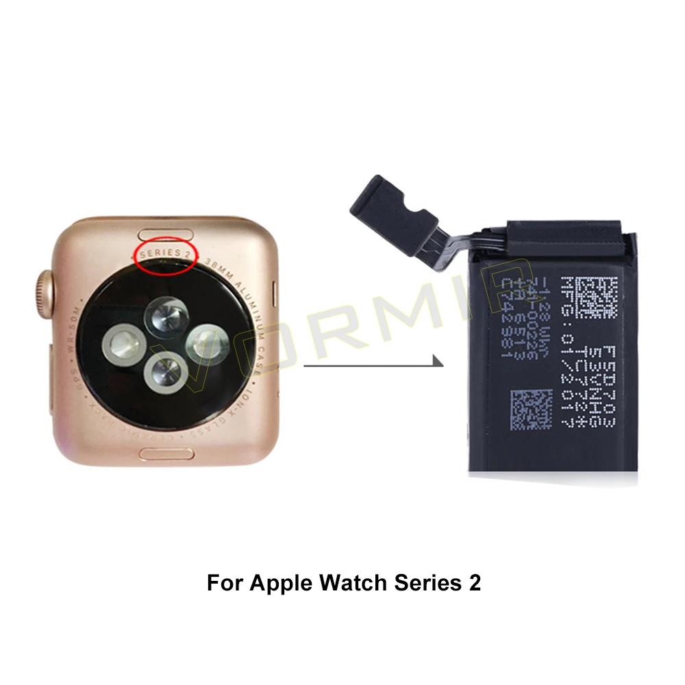 Vormir Top Quality Battery Replacement For Apple Watch Series S1 2 