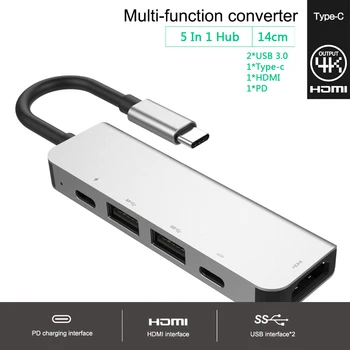

Hub Splitter 9-in-1 USB C Type C HUB USB-C to HDMI 4K /SD/TF Card Reader/ PD charging 3.5mm Audio /RJ45 Adapter for MacBook Pro