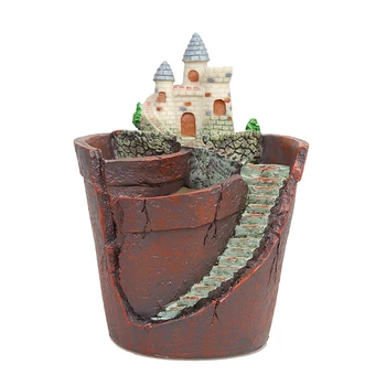 

Micro Landscape Flower Pots Wooden House Flower Pots Basket Succulent Planter Box Home Gardern Table Decoration