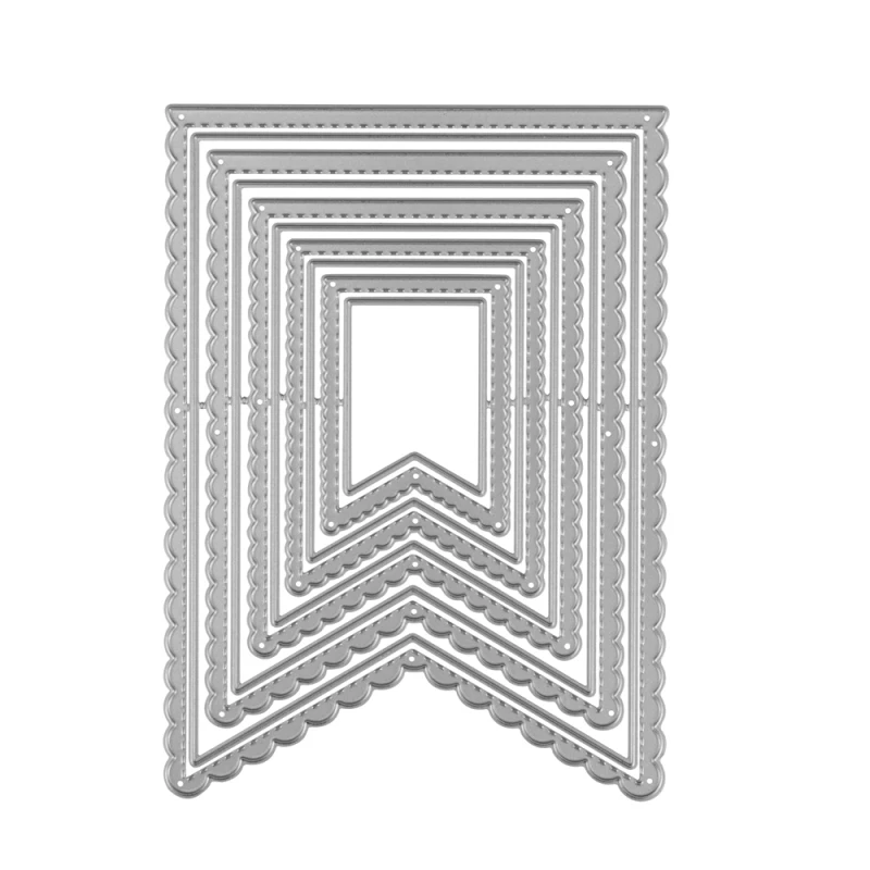 Banners Metal Cutting Die Stencil Template 5Pcs for DIY Embossing Paper Photo Album Cards Making Scrapbooking metal cutting dies craft stencil embossing cutting die scrapbook die cutter cutting dies