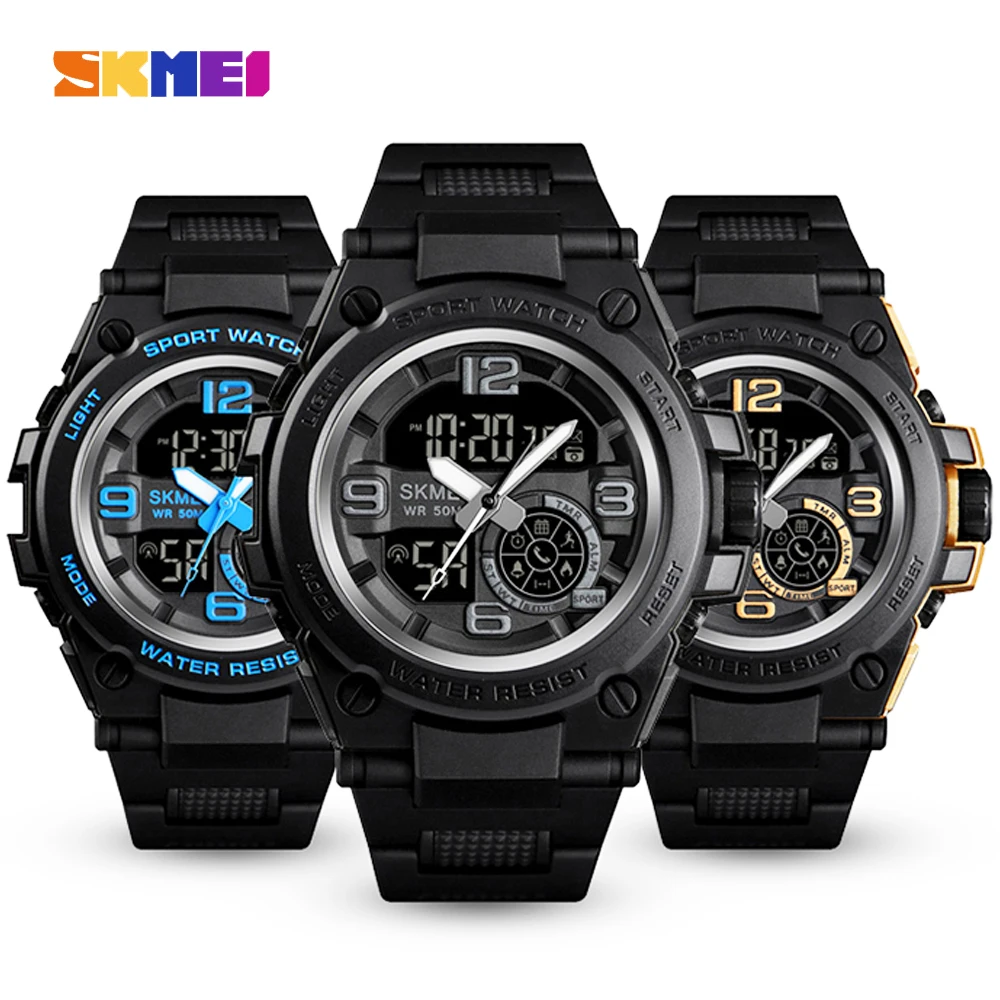

SKMEI 1517 Multifunctional Smart Watch 5ATM Waterproof Men's Smartwatch Sports Watch Activity Tracking Luminous Calendar Week