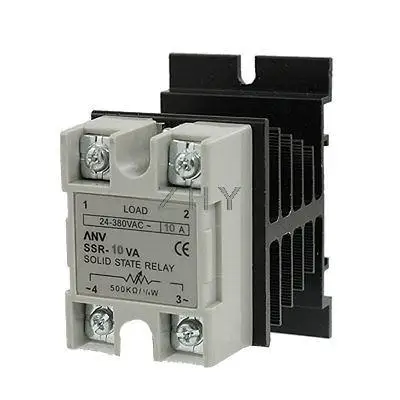 

SSR Solid State Relay Voltage Resistance Regulator 10A 75-480V AC + Heat Sink