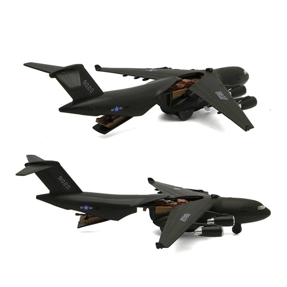 1/32 C17 транспортный самолёт музыкальная светодиодная модель настольное украшение