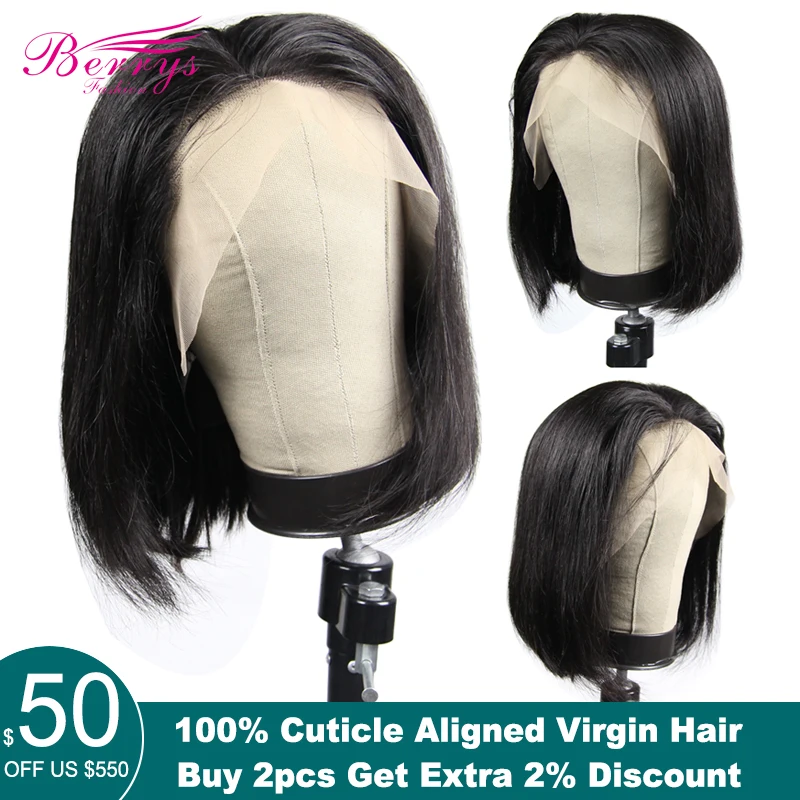 

Short Bob Lace Front Wigs 13x4 And 13x6 Transparent Lace Frontal Wig Thick For Black Women Natural Color Berrys Fashion