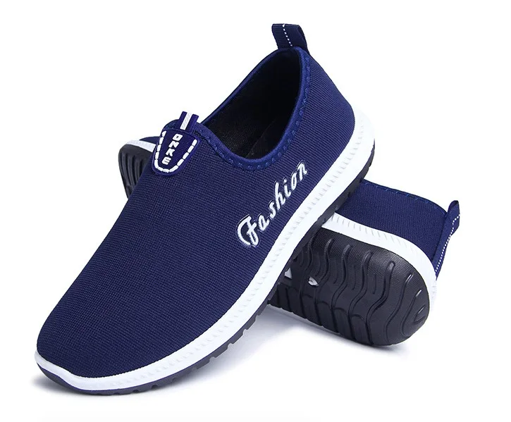 

2019 new men's casual shoes Slip - on Pure color fashion letters The.net leisure breathable non-slip wear-resisting portable