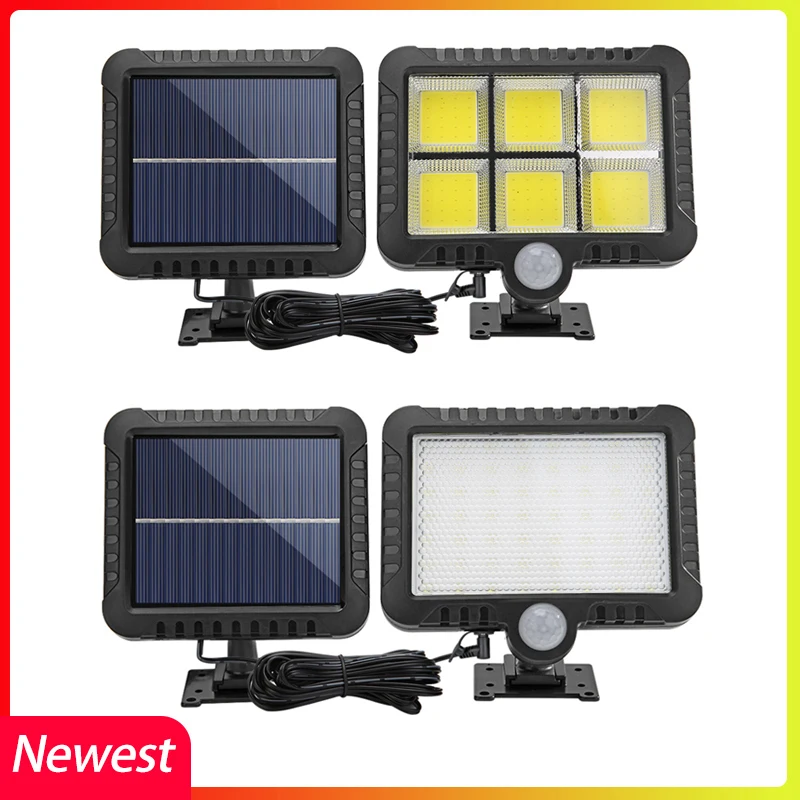

2pcs COB LED Solar Light Outdoor Lighting yard garage Security Light PIR Motion Sensor garden Decoration solar lamp Spotlight