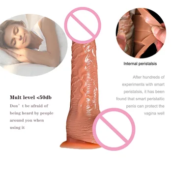 Realistic Telescopic Swing Dildo Toys Vibrator Sex Toys For Women Adult Female Vagina Anus Masturbator Real Heating Penis 3