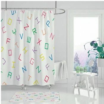 

Geometric shower curtain shower curtain fabric 3d bathroom shower curtain, waterproof personality geometric curtain or cushion
