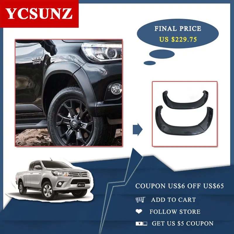 Брызговики из углеродного волокна для Toyota Hilux Revo SR5 2016 2017 2018|fiber fender|toyota mudguardmudguard
