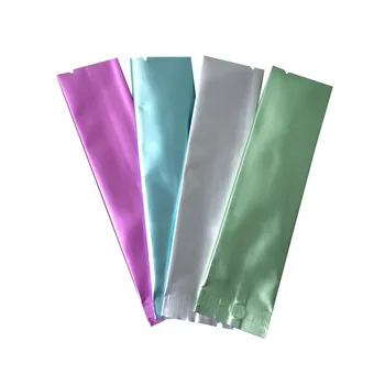 

100Pcs/lot 3*12cm Multi Colors Aluminum Foil Package Bag Flat Heat Seal Mylar Food Powder Storage Pouch Open Top Coffee Tea Bags