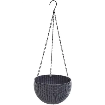 

Home Flower Pot Resin Rattan Hotel Balcony Hanging Pots Basket Garden Succulents Holder Flowerpot 1 Piece