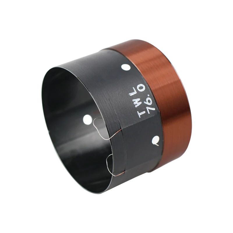Bobina de Voz para Graves Fios de Cobre Preto de Alumínio Bobina de Voz de Alta Potência para Alto-falante Duas Camadas Esqueleto 500w-680w 2 Peças 76mm 6ohm - Image 3