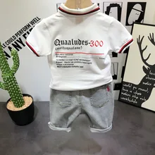 Комплекты для мальчиков футболка с короткими Футболка с рукавами новые летние Стиль детей 2 корейско-Стиль 3 Western Стиль 4 раза с отложным воротником 5 Поло рубашка 6-летнего B