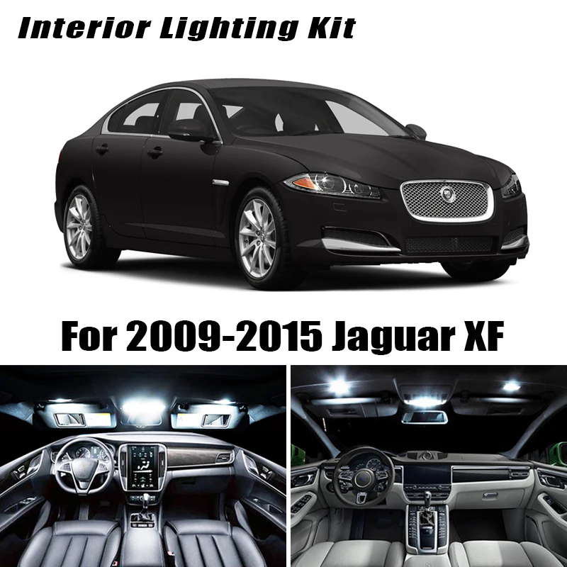 13 шт. Автомобильные светодиодные лампы Canbus для салона 2009 2015 Jaguar XF Map|Сигнальная