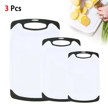 

Chopping board large medium and small 3-piece combination kitchen vegetable meat classification rectangular cutting board set