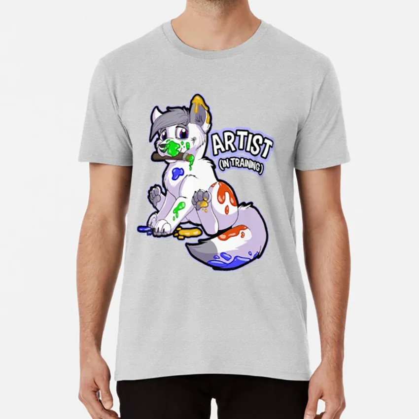 Artist(в тренировке) Футболка Пушистый костюм fandom furries furrie furrys kiba kibaswiftpaw moon moonwear