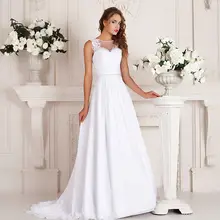 Eightree/свадебное платье трапециевидной формы без рукавов, со шнуровкой, с бисером, с поясом, платье невесты, иллюзия, с круглым вырезом, с