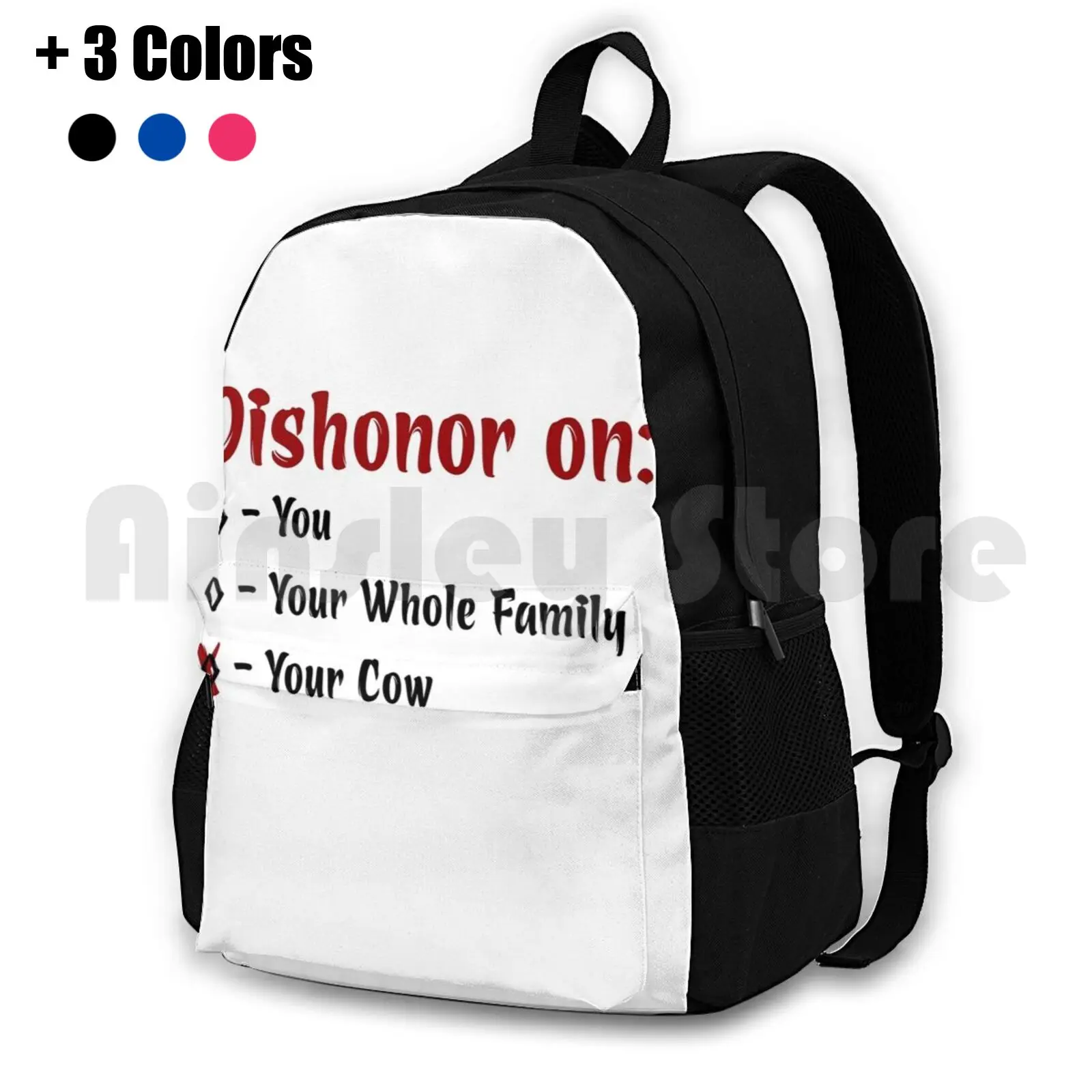 

Водонепроницаемый походный рюкзак Dishonor On Your Cow, для всей семьи, Забавный туристический ранец Dishonor Dragon Cow