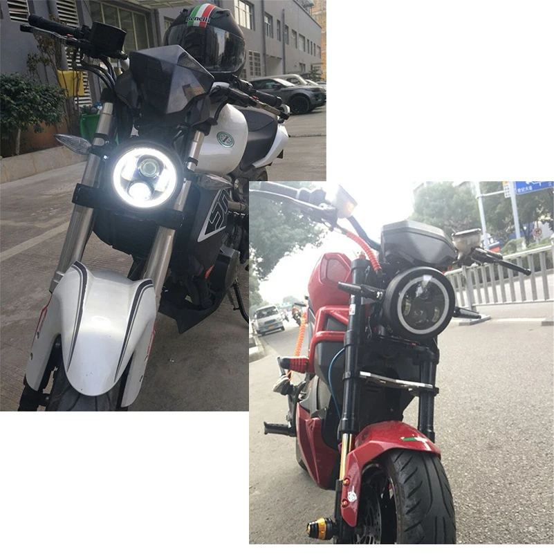 5 3/" 5,75 дюймов светодиодные фары с RGB Halo Кольцо для мотоцикла Sportster Dyna 883 72 48 H4 Фары