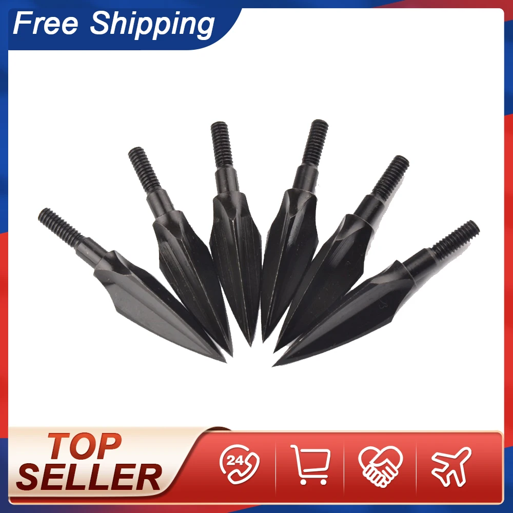 Arrowhead Tip Point 125 Grain Steel Arrow Heads for DIY Bow and Arrow