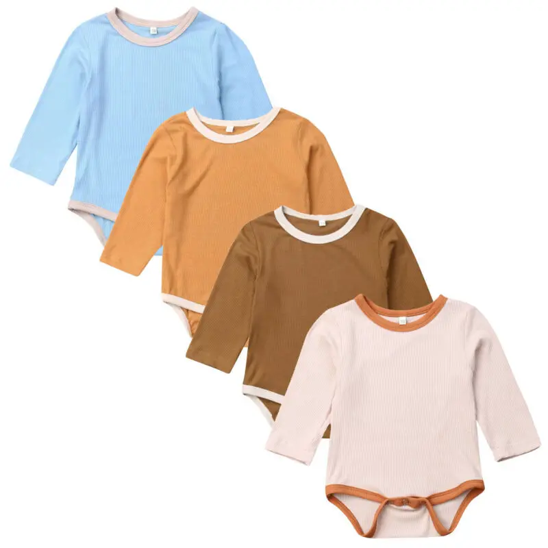 

New Infant Baby Boy Girl Long Sleeve Romper Jumpsuit Outfits Kid Clothes