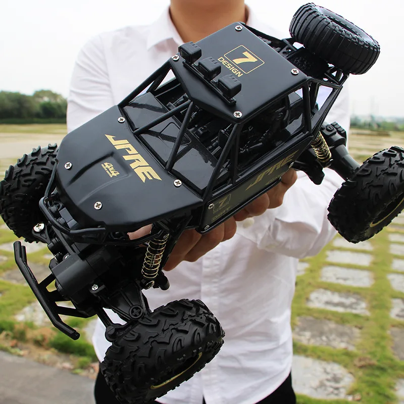 Радиоуправляемая машина 4WD 2,4 GHz альпинистская машина 4x4 с двойным мотором Bigfoot машинка с дистанционным управлением модель внедорожника игрушки для детей и взрослых - Цвет: New black 28cm