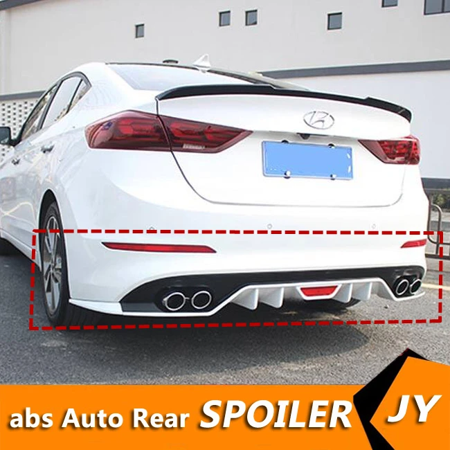 Защитный диффузор для заднего бампера Hyundai Elantra ABS 2016 2018 комплект кузова бампер