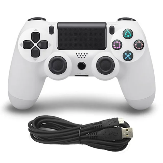 Проводной джойстик usb для PS4 Геймпад для игровой станции 4 контроллер для Dualshock 4 геймпад для PS4 консоль с полное колебание - Color: White