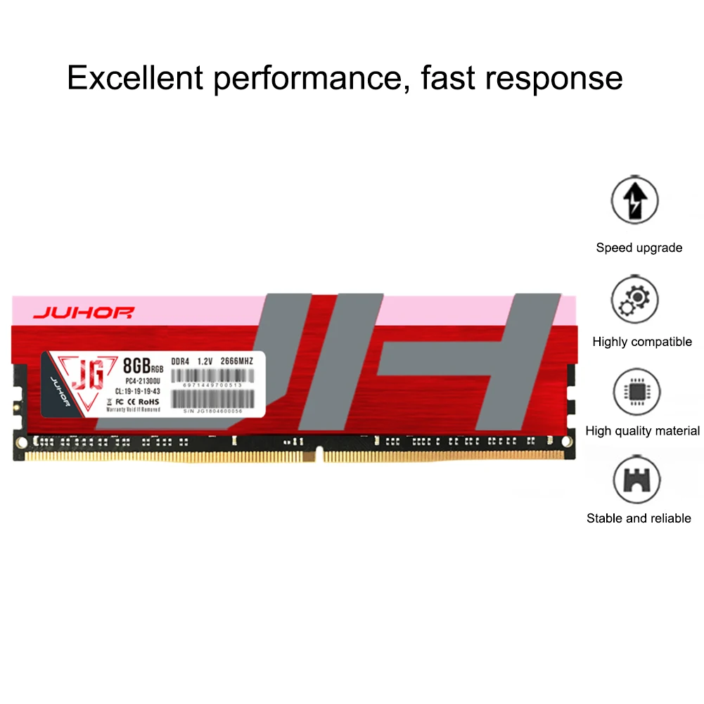 Rgb-память светящийся радиатор DDR4 8G 2666MHZ PC4-21300 288 pin ram