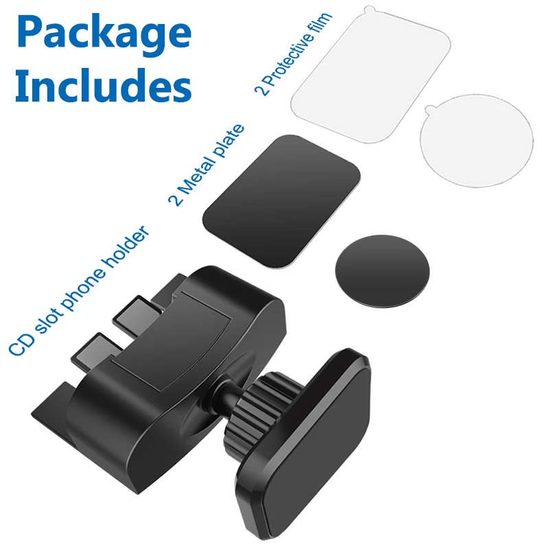 Автомобильный держатель для телефона, Магнитная подставка для мобильного смартфона, CD слот, магнитная поддержка, сотовый телефон в автомобиле, gps для iPhone 11 XS, samsung - Цвет: Black Flat